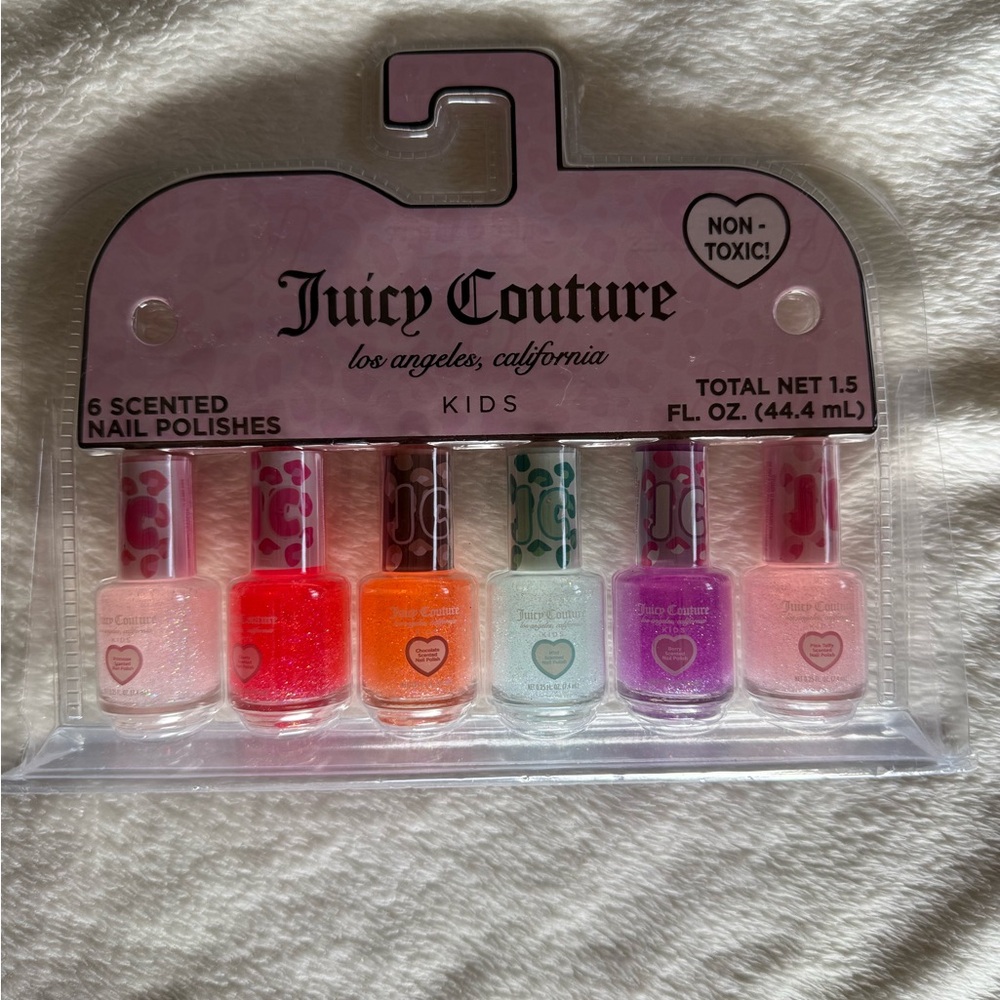 JUICY COUTURE KIDS NON TOXIC NAIL POLISH 6 Scented